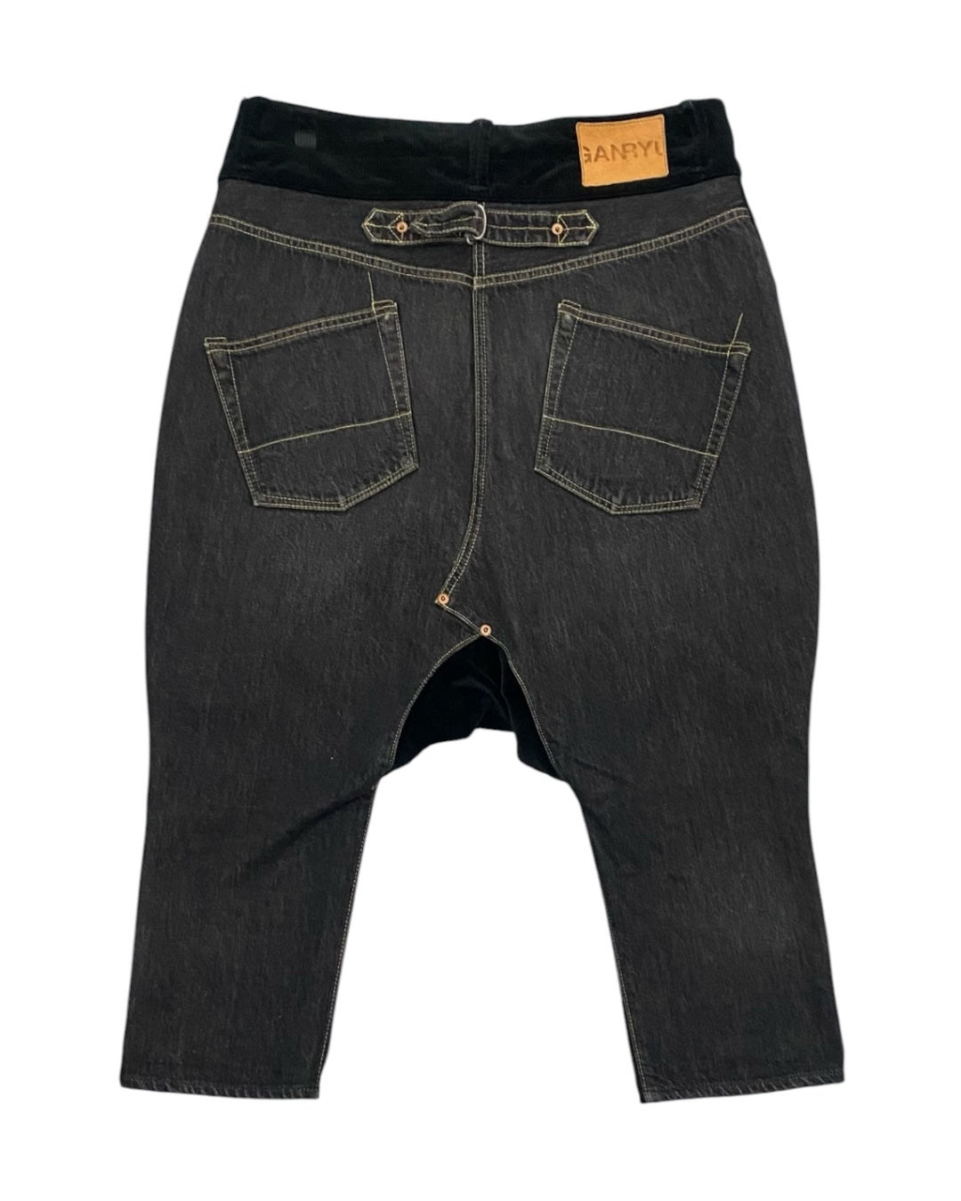 GANRYU Wide Leg Cropped Pants