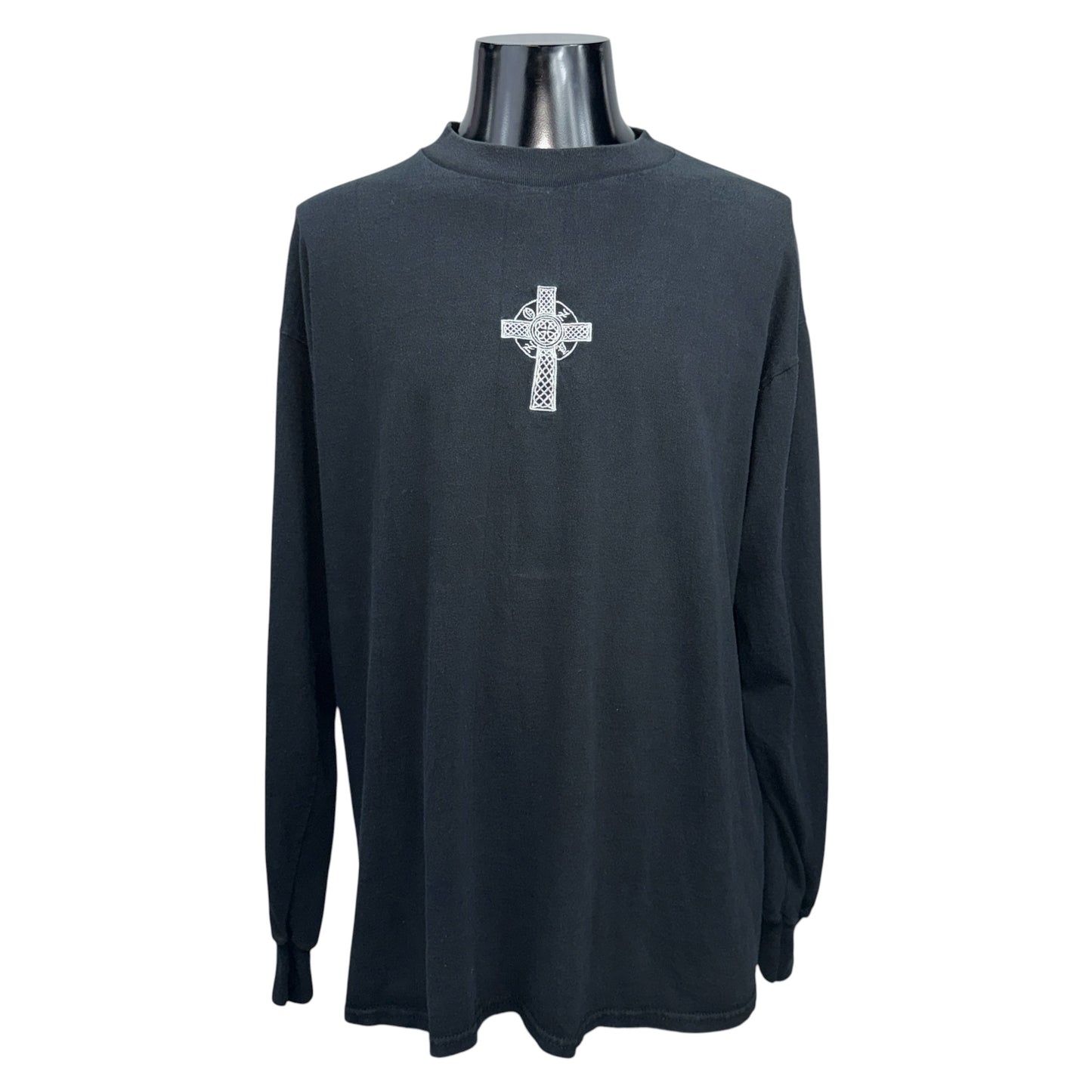OZZY OSBOURNE 90s Long Sleeve T Ozzy Sleeve & Celtic Cross Size XL