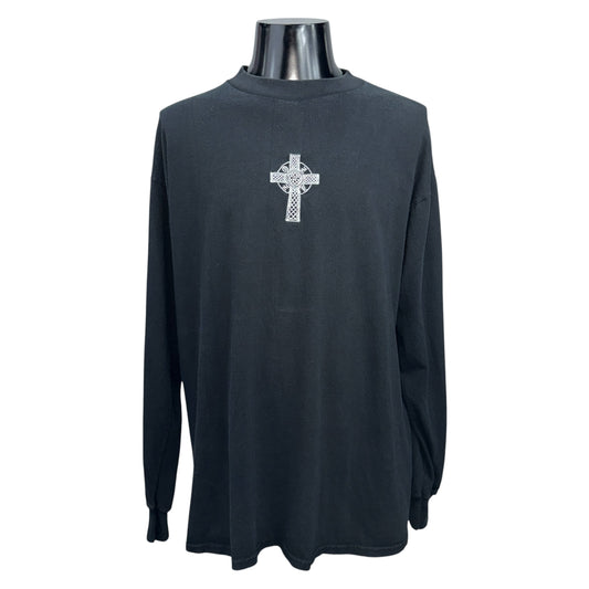OZZY OSBOURNE 90s Long Sleeve T Ozzy Sleeve & Celtic Cross Size XL