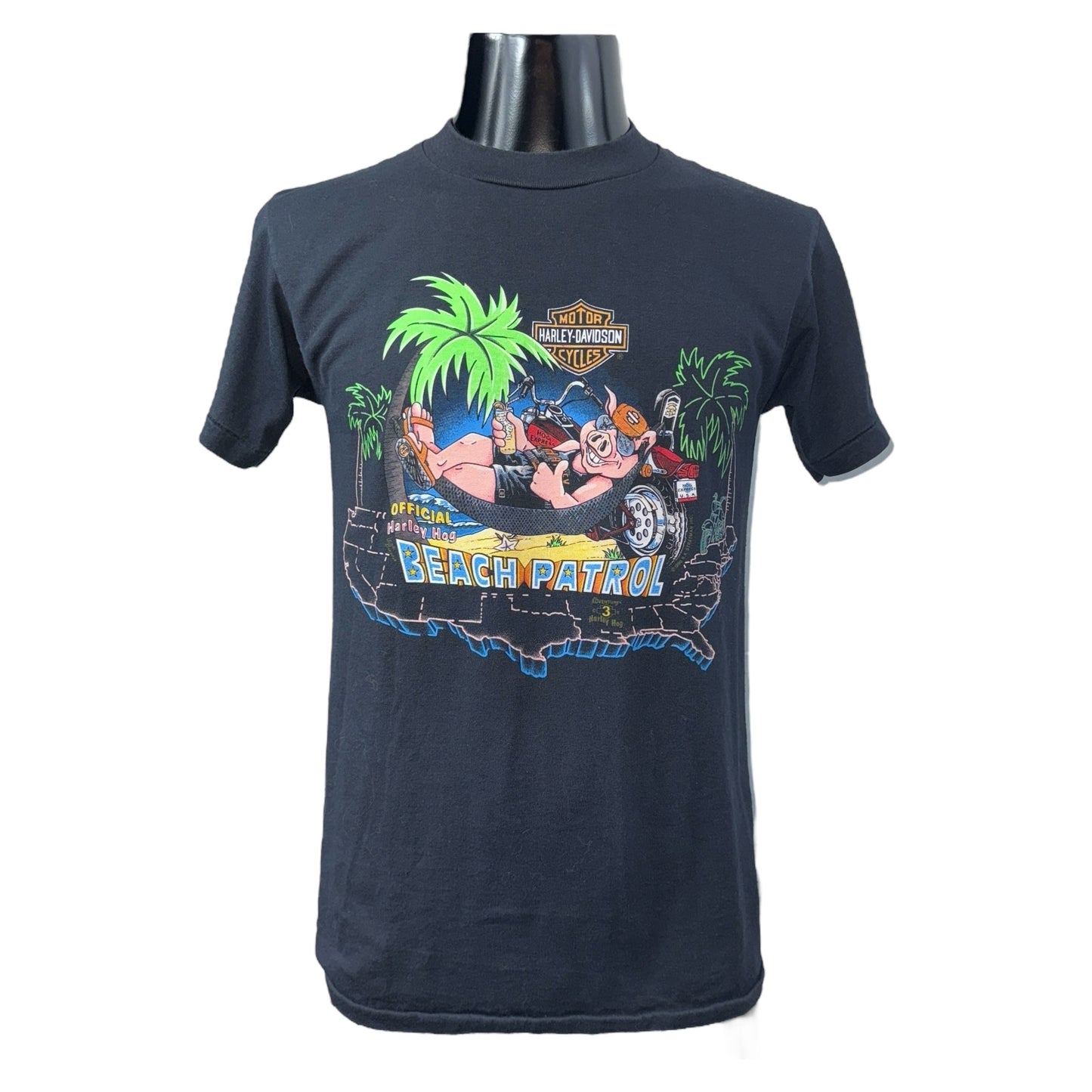 Harley Davidson BEACH PATROL Vintage T-Shirt Size M