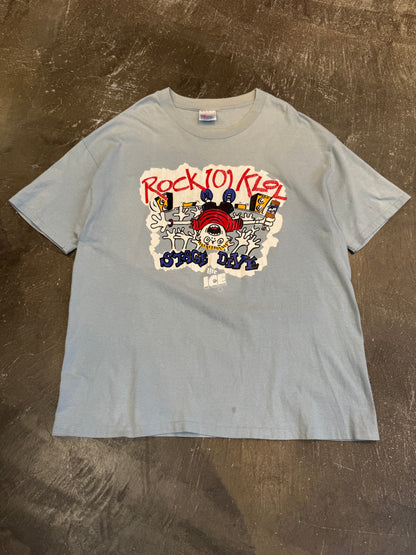 Vintage Rock (O) Klol Blue Cotton T-Shirt Size XL