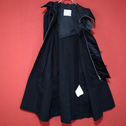 Sacai 21SS Hooded Mixed Button Panelled Oxford Coat Size 3