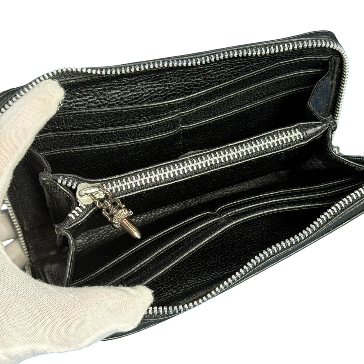 CHROME HEARTS REC F ZIP Pyramid Plus Round Zip