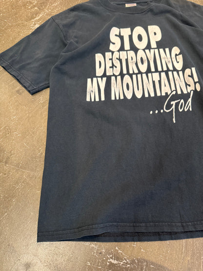 Vintage Black Cotton Tee Size L