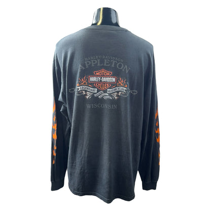Harley Davidson Vintage Long Sleeve T-Shirt Size L