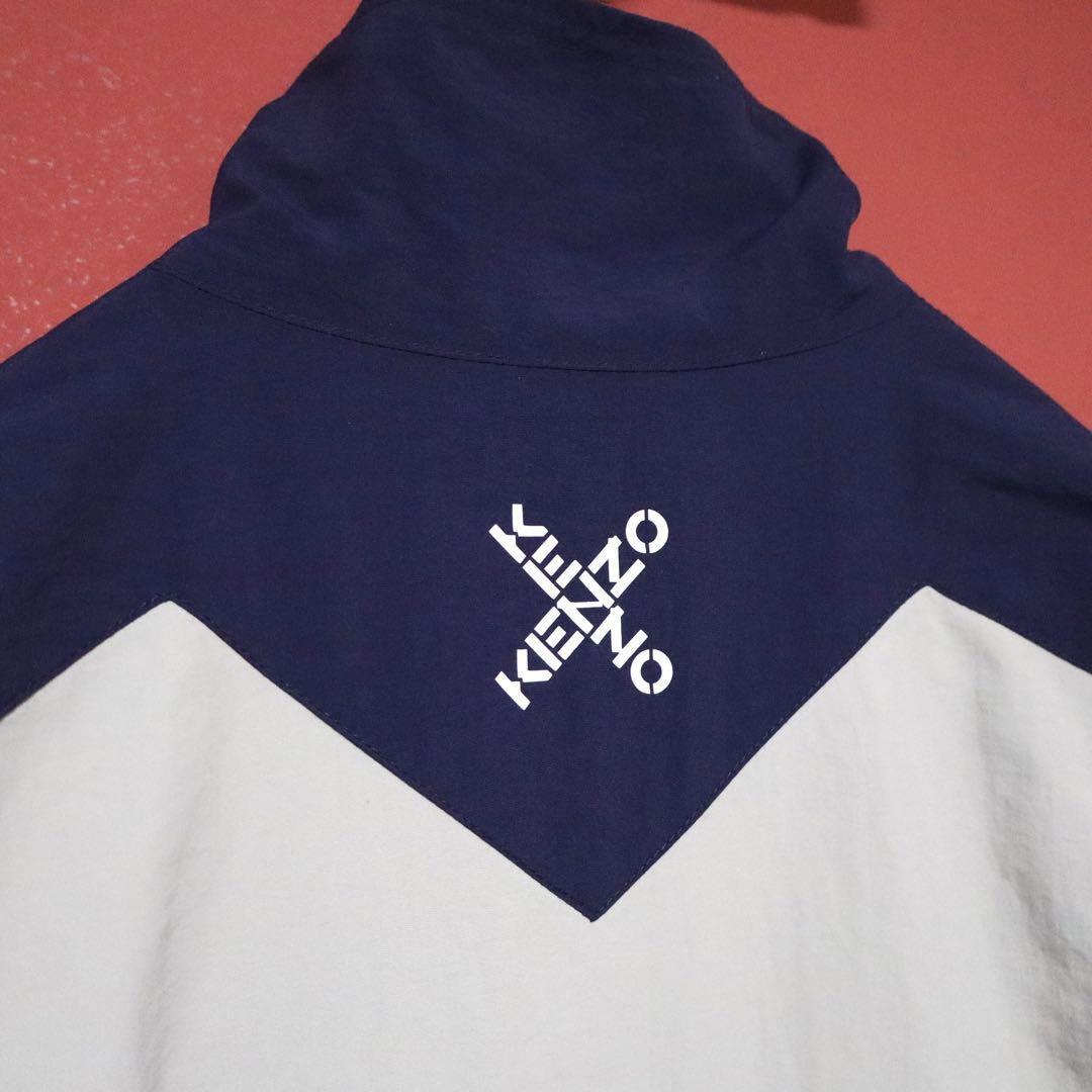 Kenzo Colorblock Logo Nylon Zip Jacket Size S