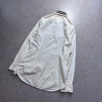 Prada White Long Sleeve Shirt (SS09) Size M