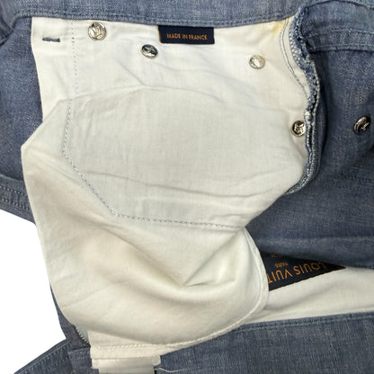 LOUIS VUITTON LV Logo Embroidered Denim Jeans Size 32