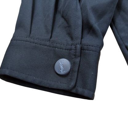 Yves Saint Laurent YSL Logo Zip Up Blouson Black Size 105