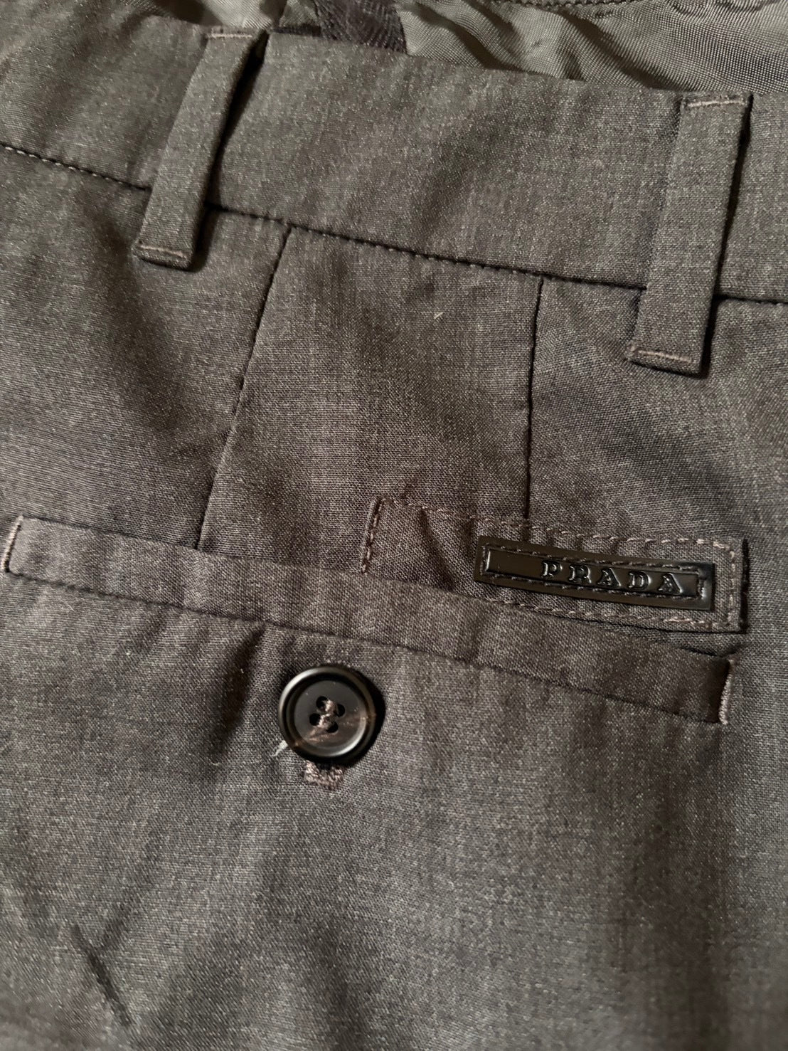 PRADA SS09 Virgin Wool Tailored Shorts Gray Size S