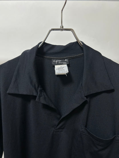 AGNES B. 90s Skipper Polo Shirt Black