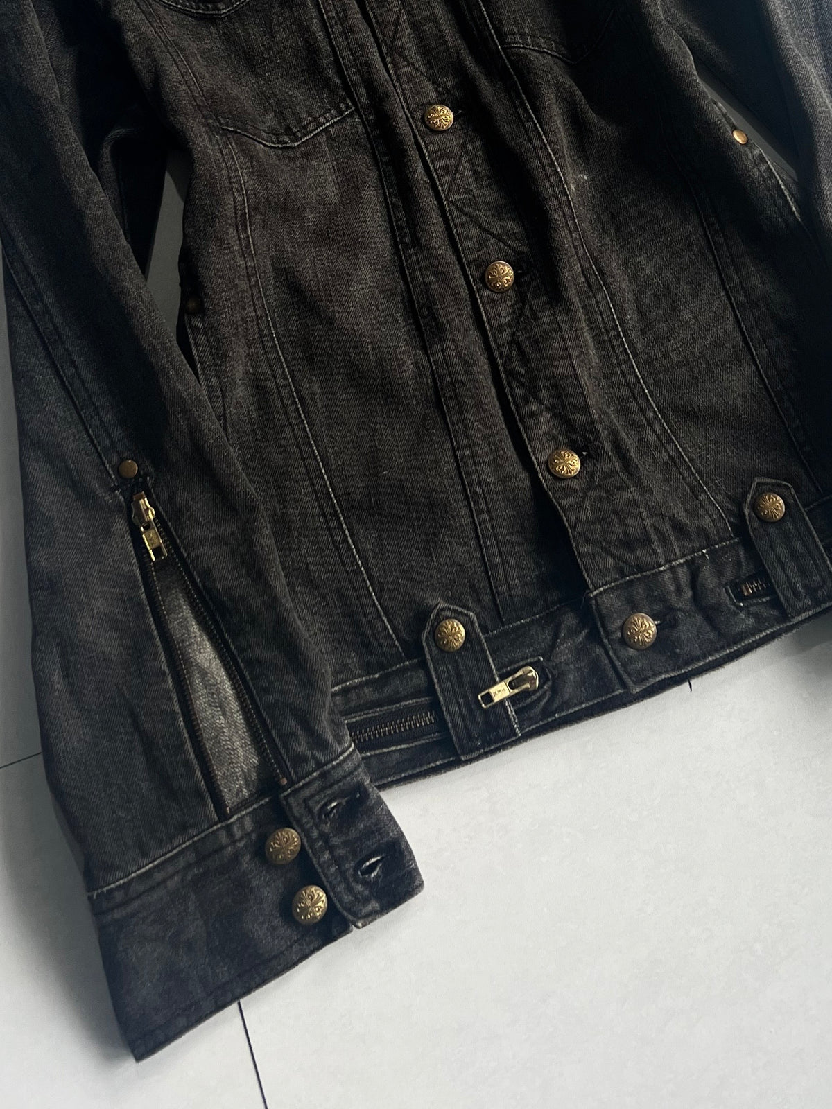 Spinash Zip Gimmick Denim Jacket Size M