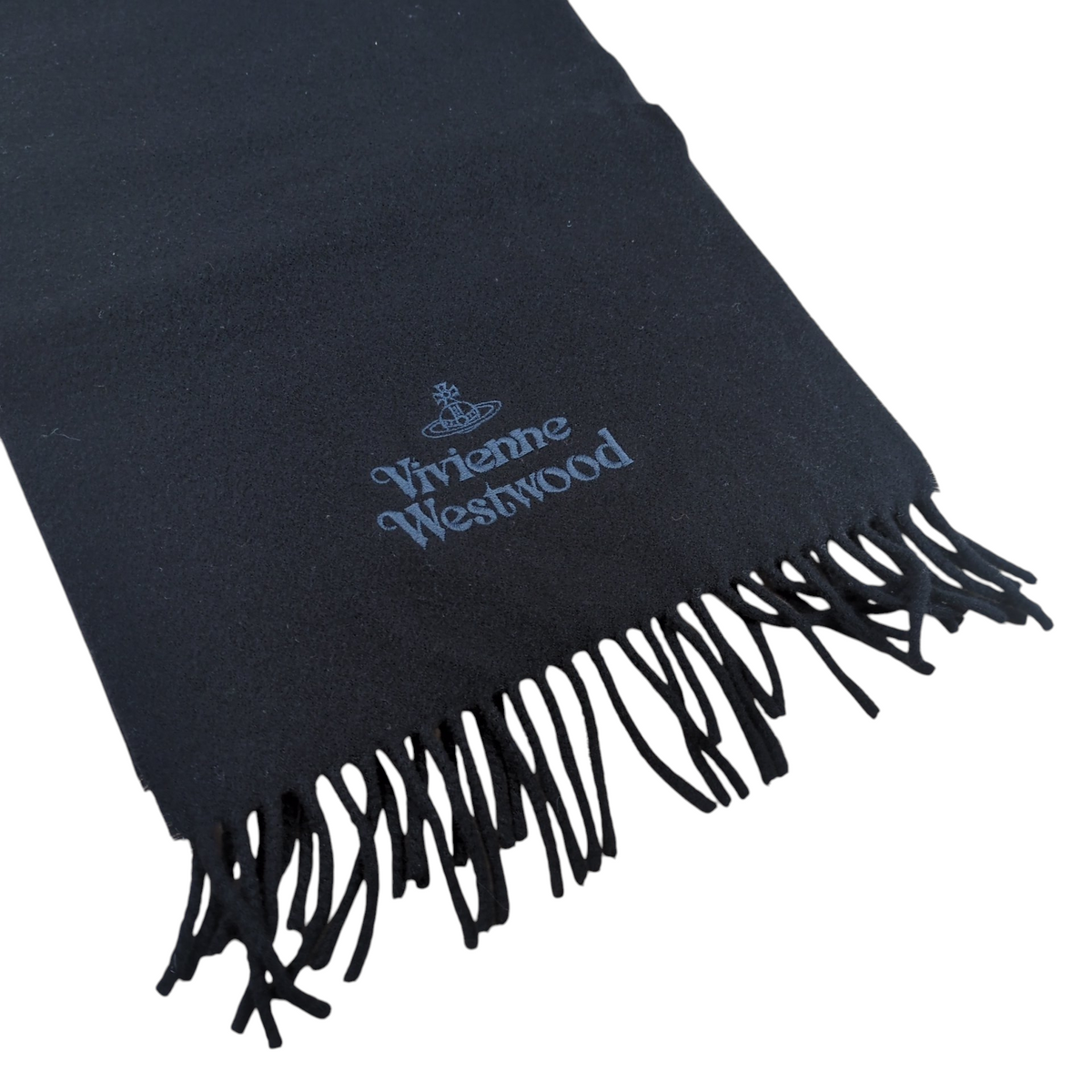 Vivienne Westwood Black Orb Logo Wool Muffler
