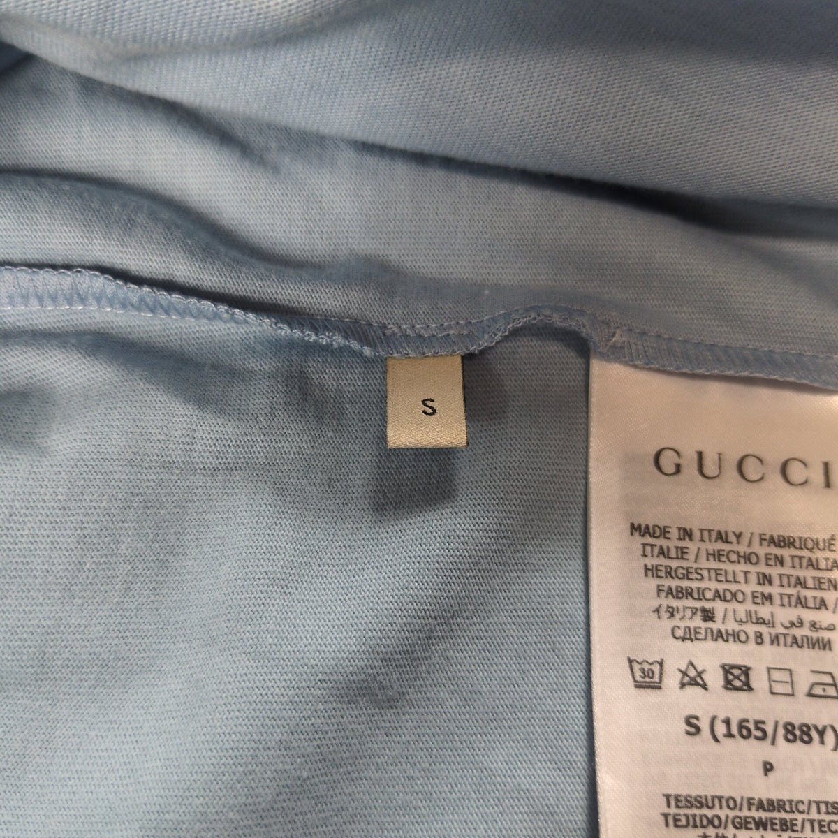 Gucci x adidas Trefoil Logo T-Shirt Blue Size S