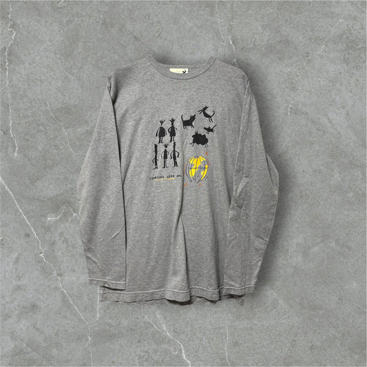 HAI SPORTING GEAR(ISSEY MIYAKE 80s T-Shirt Gray Free Size