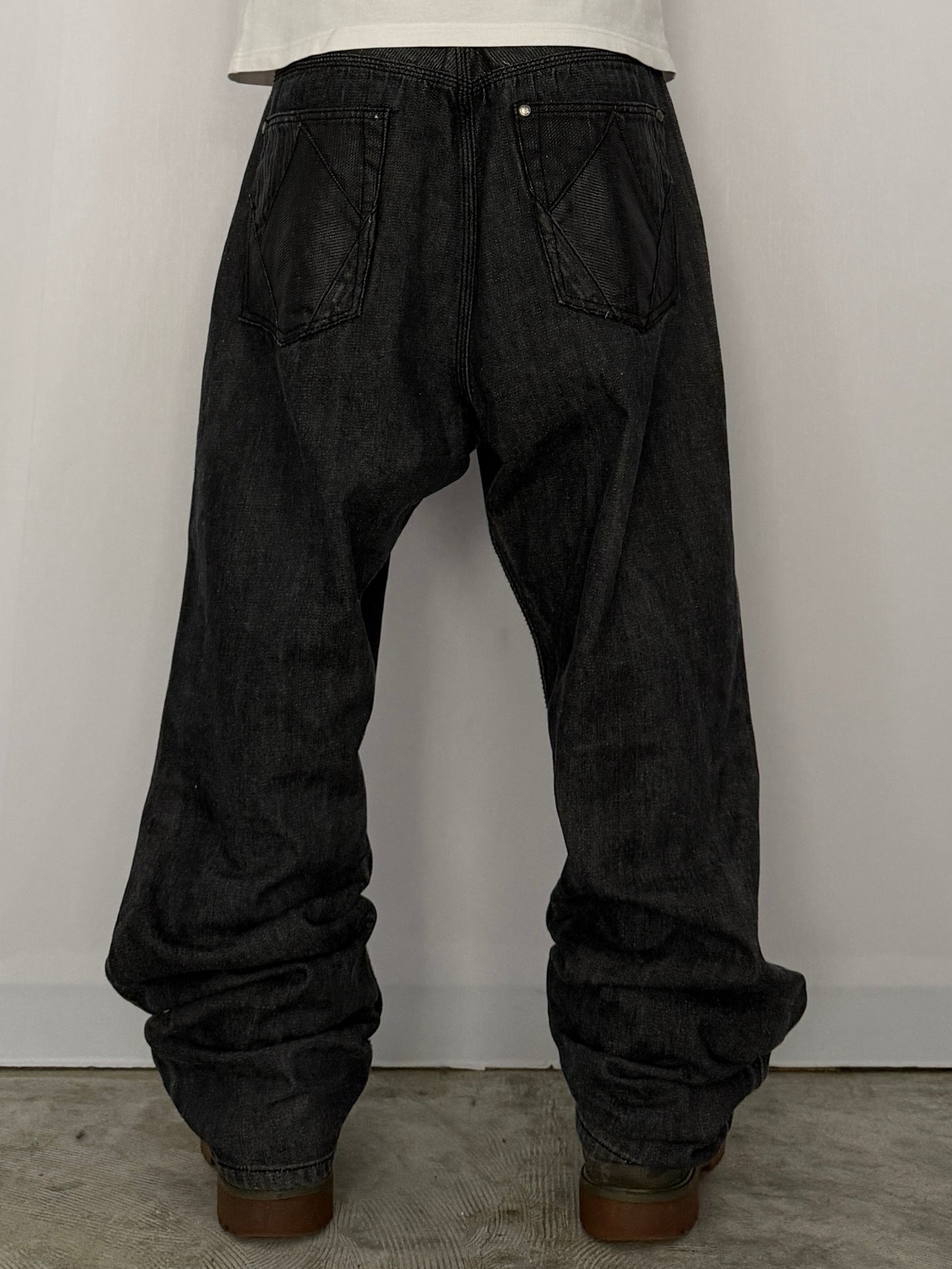 Sean John Black Wide Denim Jeans Size 40