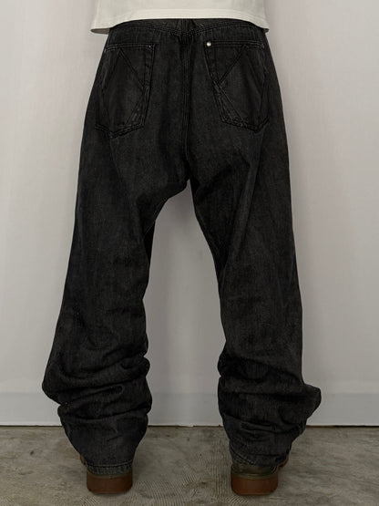 Sean John Black Wide Denim Jeans Size 40