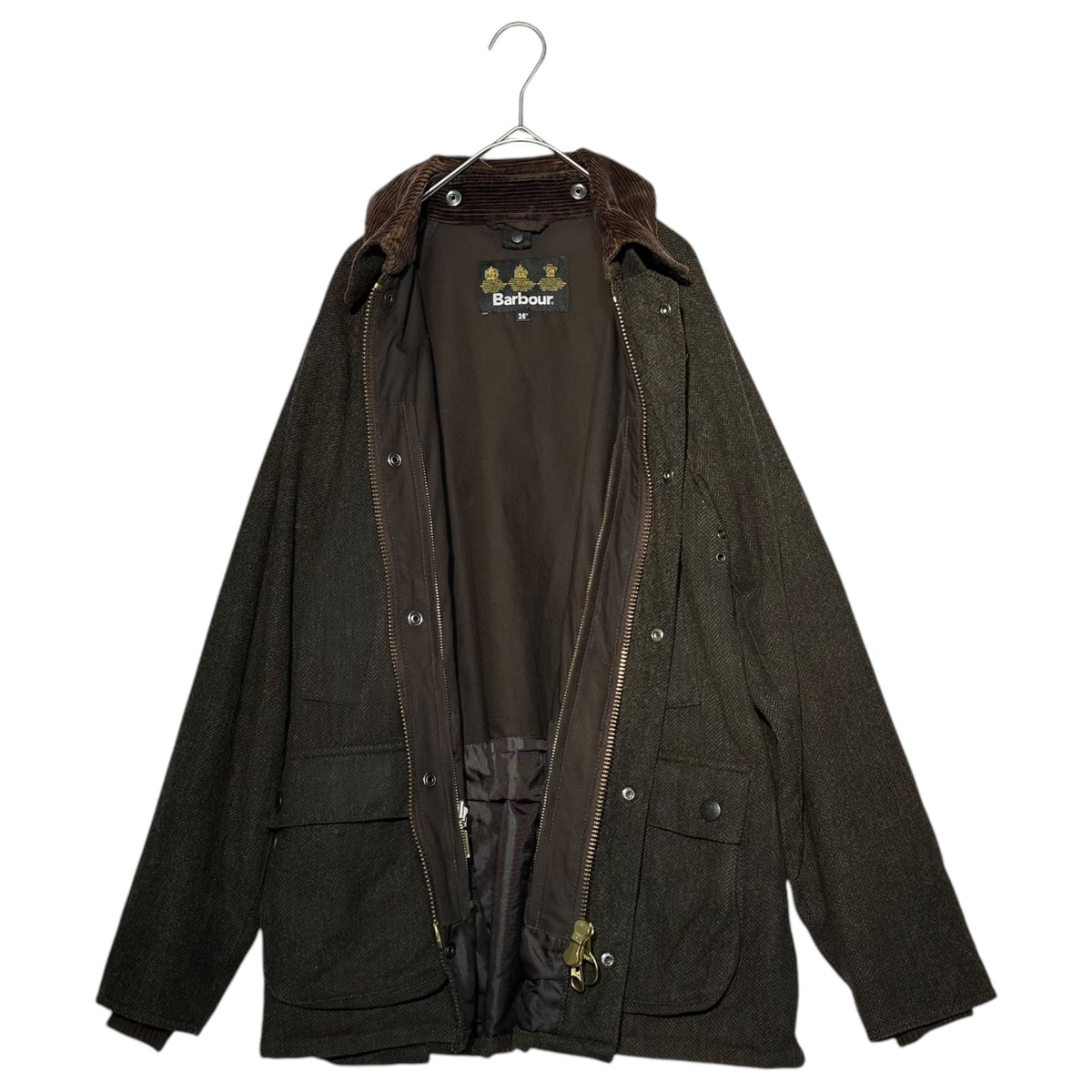 Barbour Bedale SL Waxed Tweed Oiled Jacket Size 36
