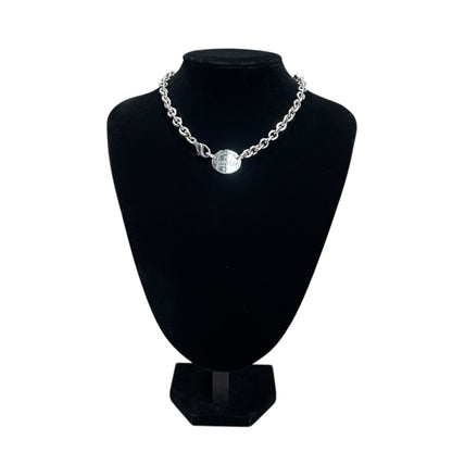 TIFFANY & CO. Round Return to Chain Silver Necklace