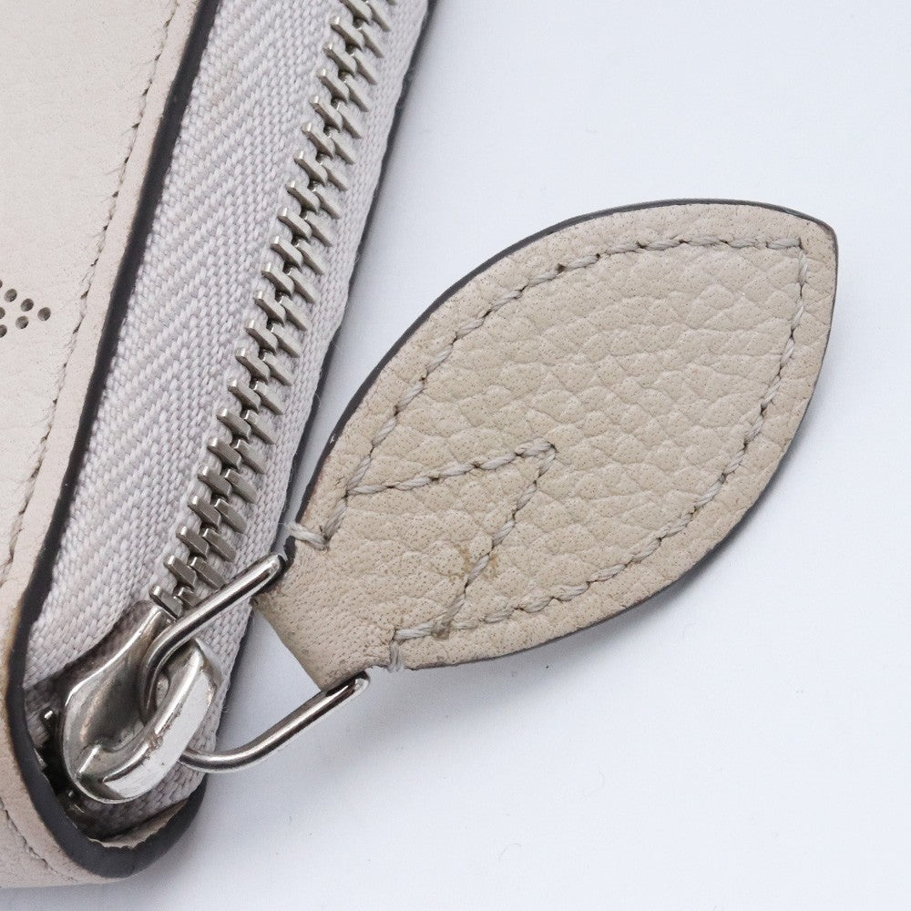 LOUIS VUITTON Monogram Mahina Zippy Wallet White Size F