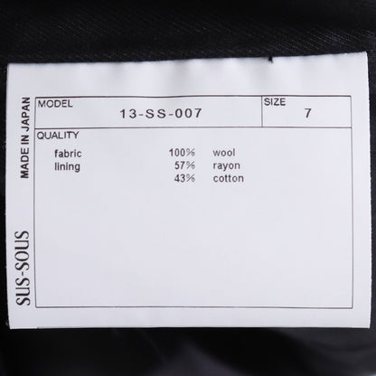 SUS-SOUS 25AW Black Drizzler Jacket Size 7