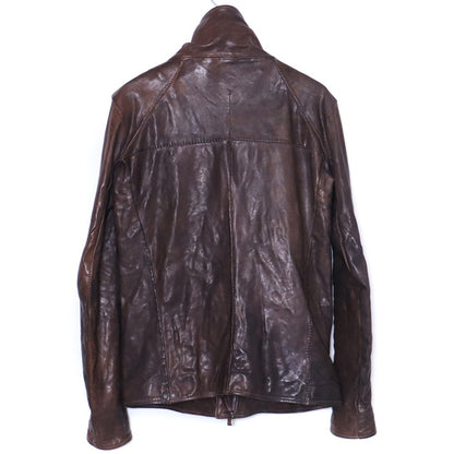 INCARNATION Horse Leather Hi-Neck Blouson D.Gray Size S