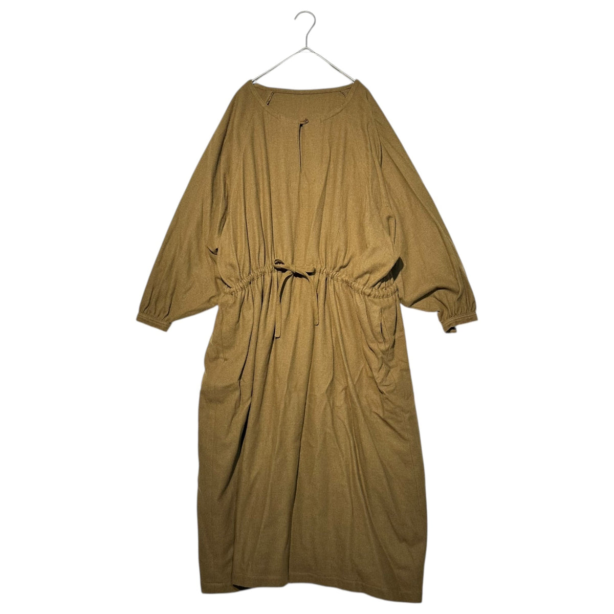Y's 70s Vintage Wool Raglan Sleeve Smock Dress Size JP 9