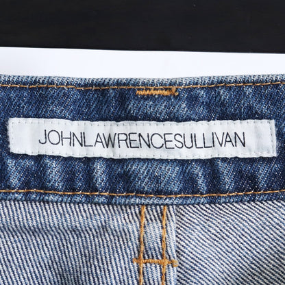 JOHN LAWRENCE SULLIVAN Leather Denim Jeans & Black Size L