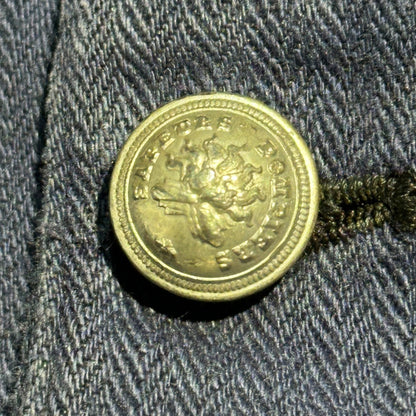 Euro antique 1920s French Linen Fireman Jacket