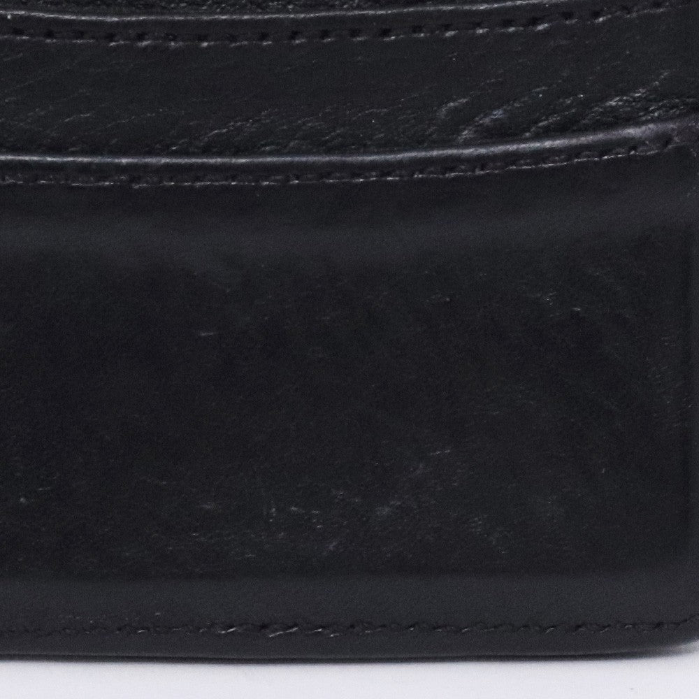 CHROME HEARTS Black Double Side Leather Card Holder Card Case Size F