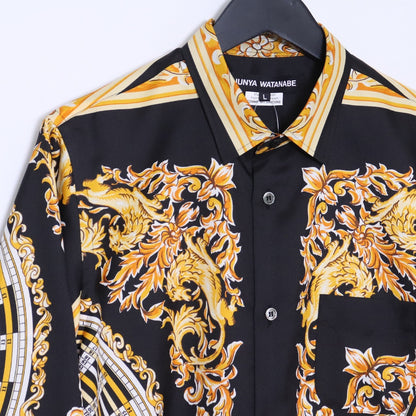 JUNYA WATANABE 25SS Black Baroque Print Long Sleeve Shirt Size L