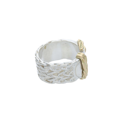 Hermes HERMÈS 1980s Silver Gold Ring