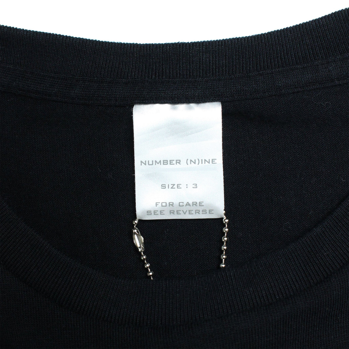 NUMBER (N)INE 2002SS Black Ring Size 3