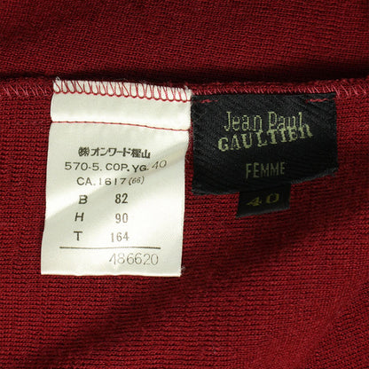 Jean Paul GAULTIER Red Wool Midi Dress Size 40