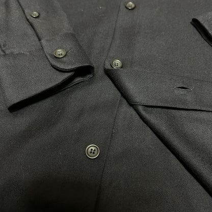 Acne Studios Dark Navy Wool Overcoat Shirt Chest Pockets Coat Size 46