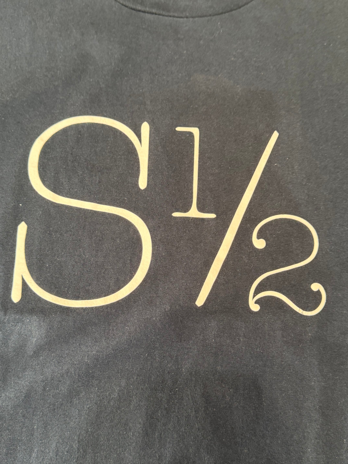 FINESSE STUSSY "S 1/2" Graphic T-Shirt Navy Size L