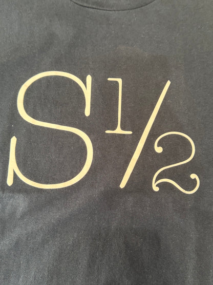 FINESSE STUSSY "S 1/2" Graphic T-Shirt Navy Size L