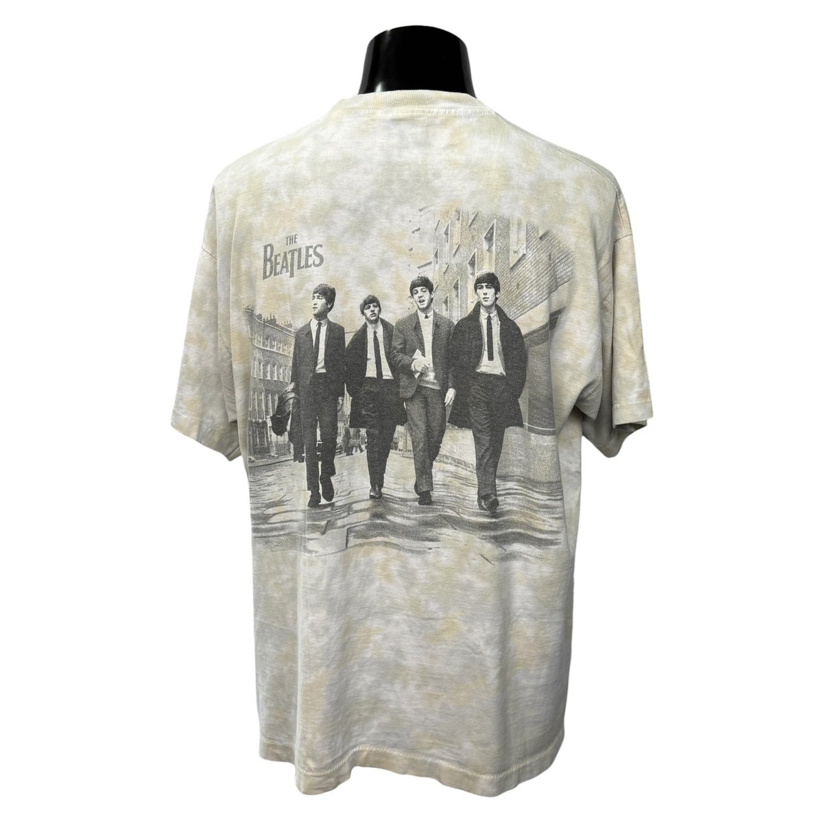THE BEATLES 90s Tie-Dye Portrait T-Shirt Size XL