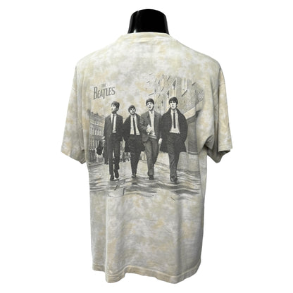 THE BEATLES 90s Tie-Dye Portrait T-Shirt Size XL
