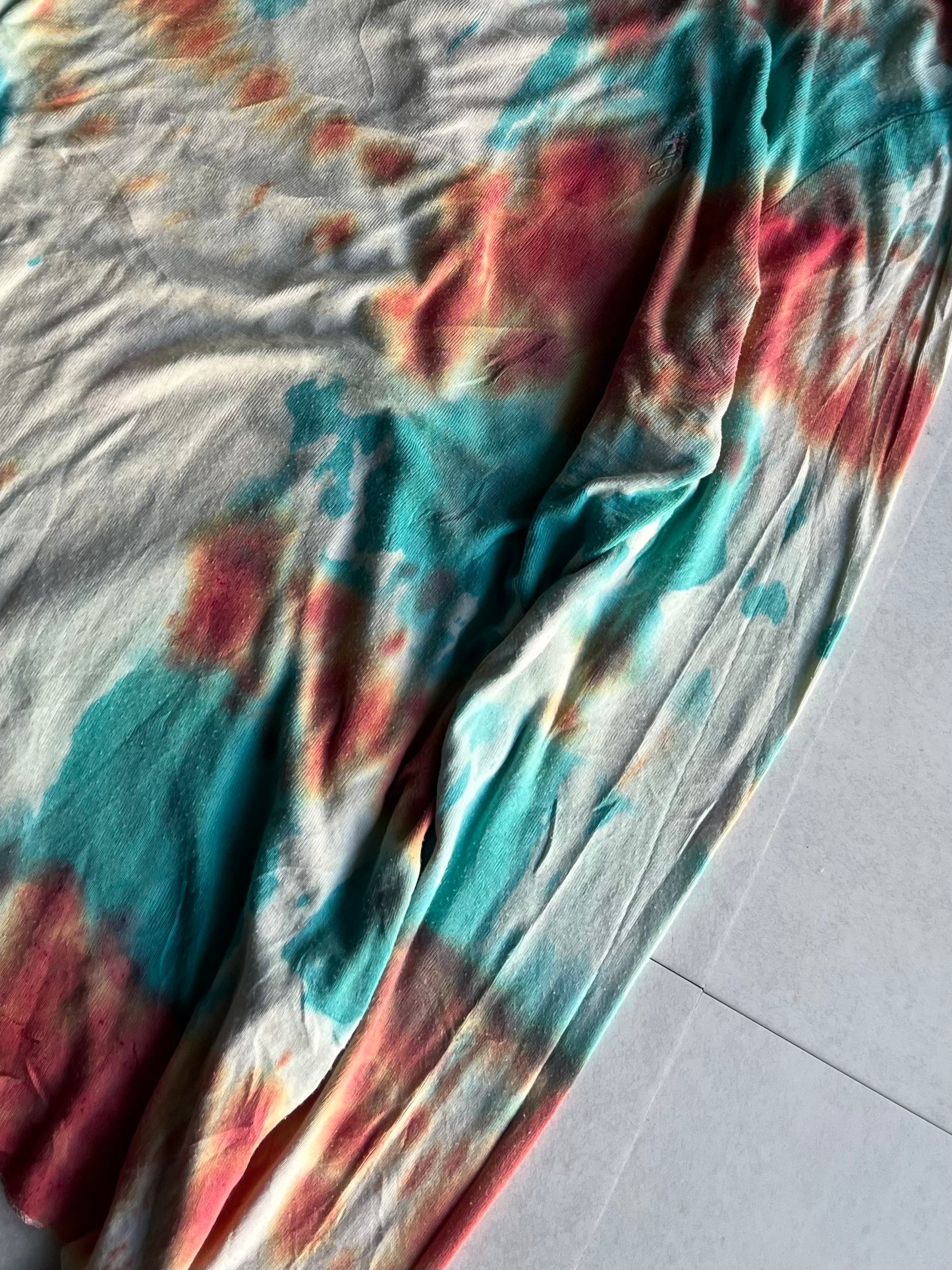 Ralph Lauren Multi Tie-Dye Long Sleeve Shirt Size XL