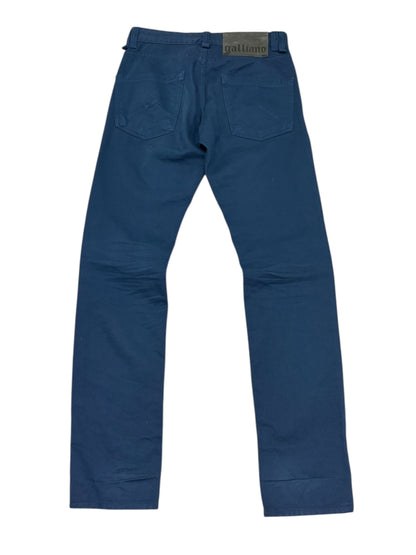 galliano Blue Straight Leg Trousers