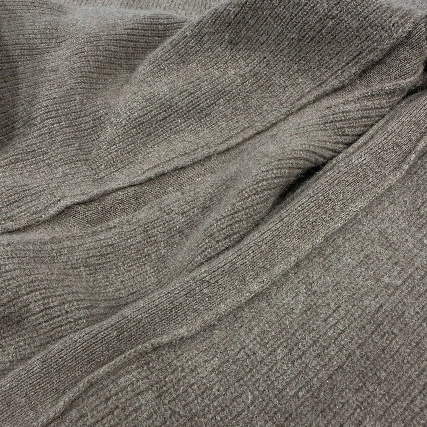 YOKE 19AW Beige Alpaca Wool Crewneck Knit Sweater Size M