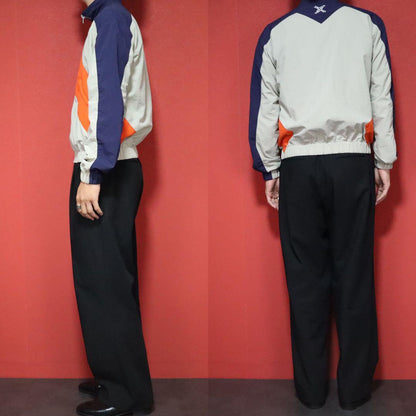 Kenzo Colorblock Logo Nylon Zip Jacket Size S