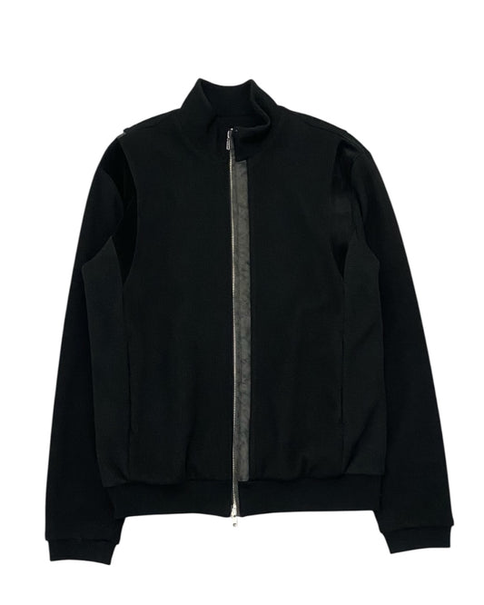 XLIM Black Textured Track Jacket Panelled Details