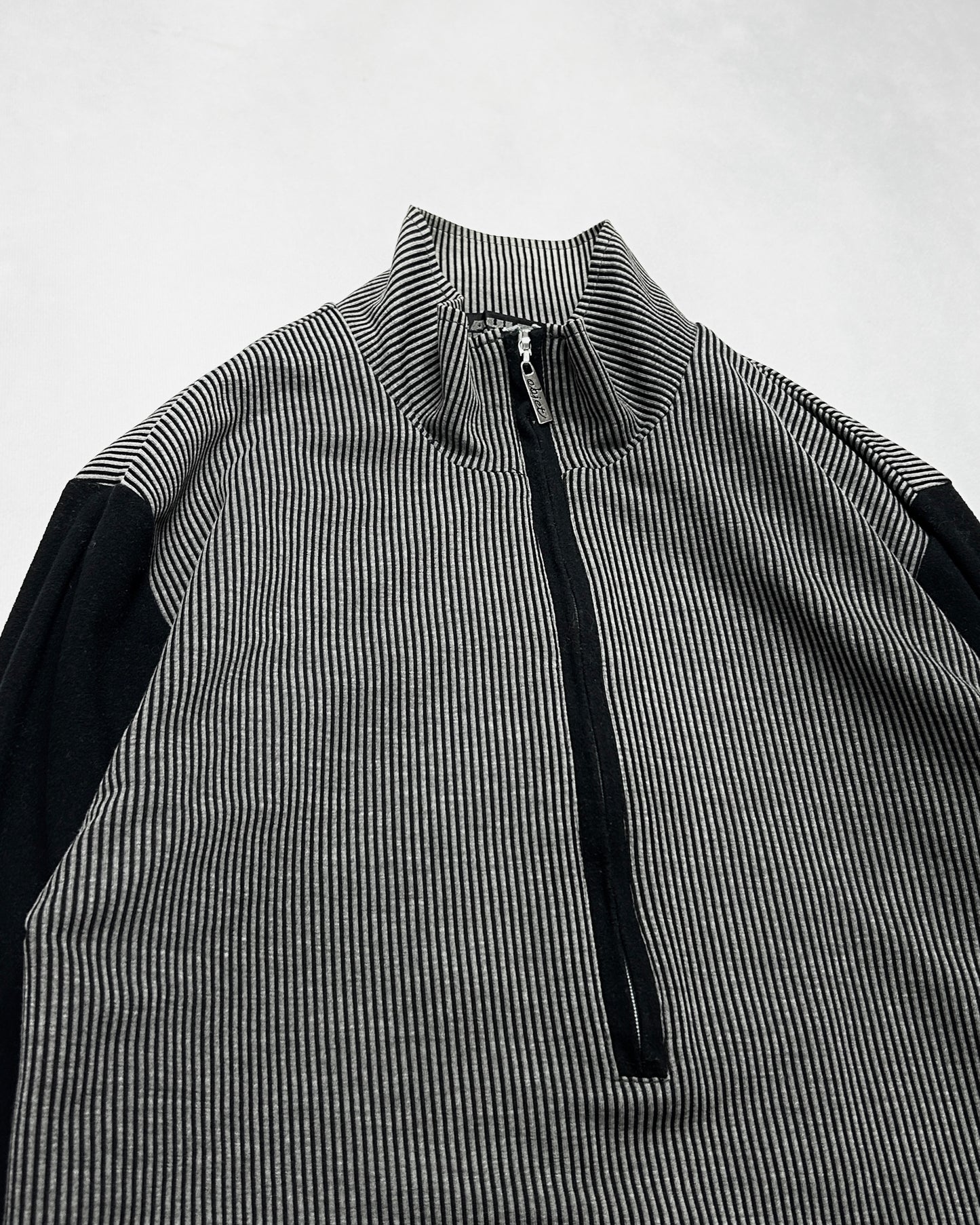 GAULTIER HOMME object Paneled Ribbed Top Black Size FREE