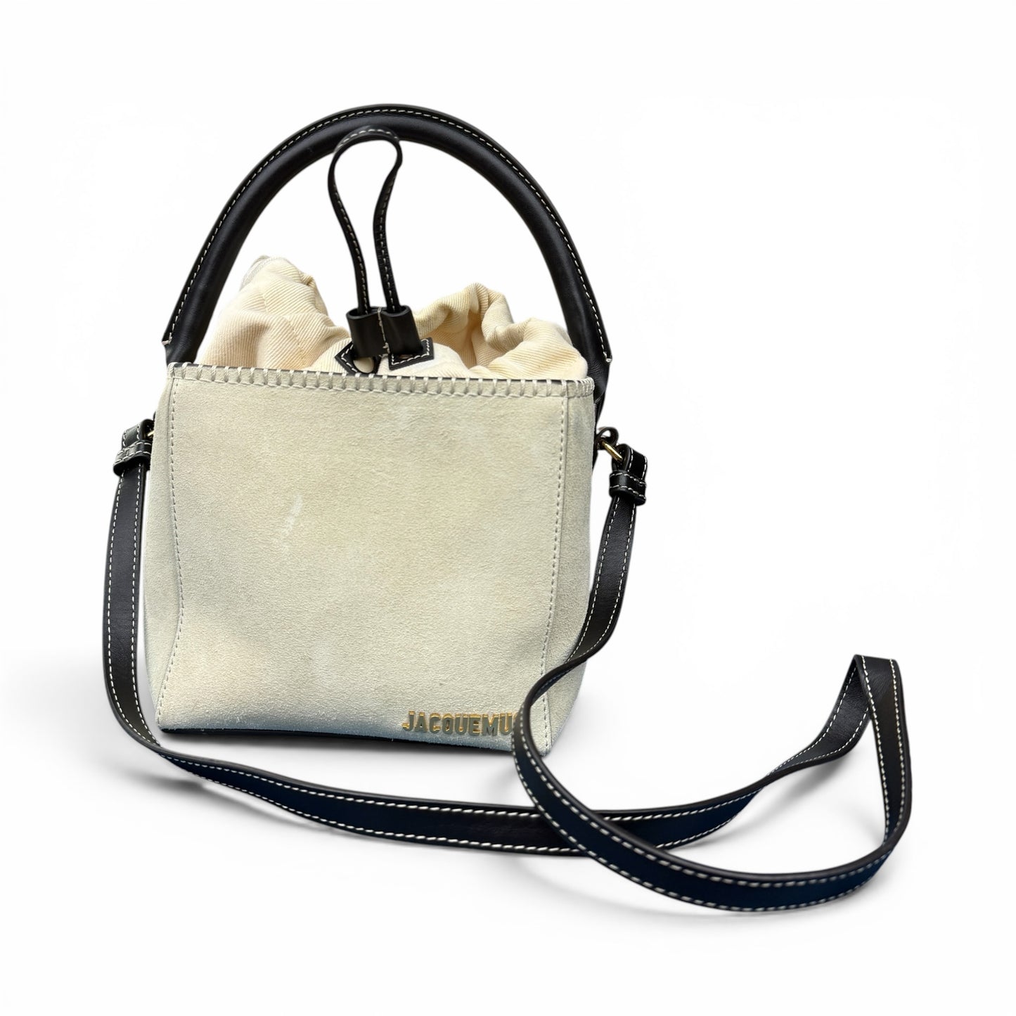 JACQUEMUS Le Seau Carré Bicolor Bucket Bag Size ONE SIZE