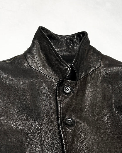 Isamu Katayama Backlash Garment-Dyed Leather Jacket Size M