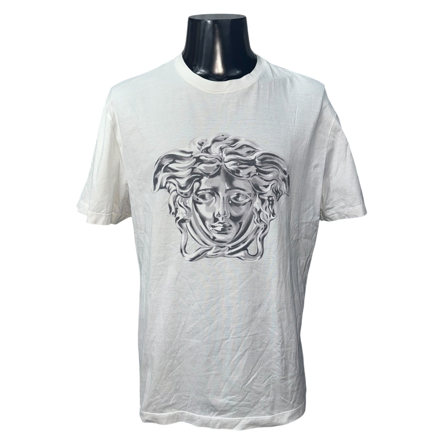 Versace Metallic Graphics T-Shirt White Size 2XL