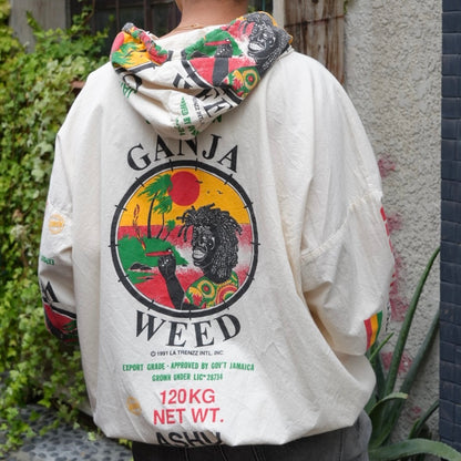 LA TRENZZ 00s Cotton Rasta Anorak White Size XL