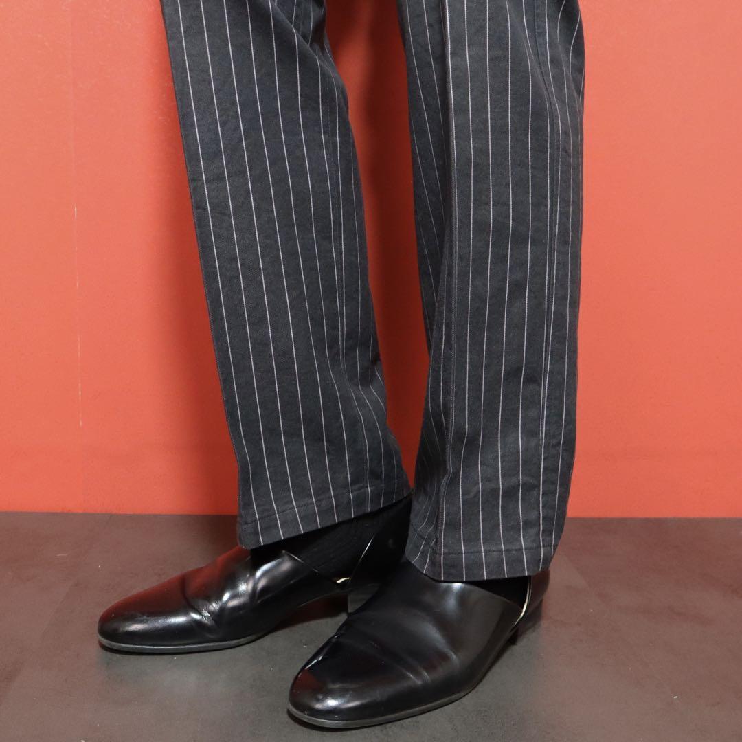 Issey Miyake Dark Gray Striped Tencel Slacks Size 2